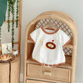 Newborn summer outfit: lightweight cotton short-sleeve romper and shorts set for infants and toddlers