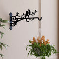 European-style wall-mounted iron flower basket, wall decor hanging basket, flower rack, hanging plant stand, living room balcony green plant ornament, black