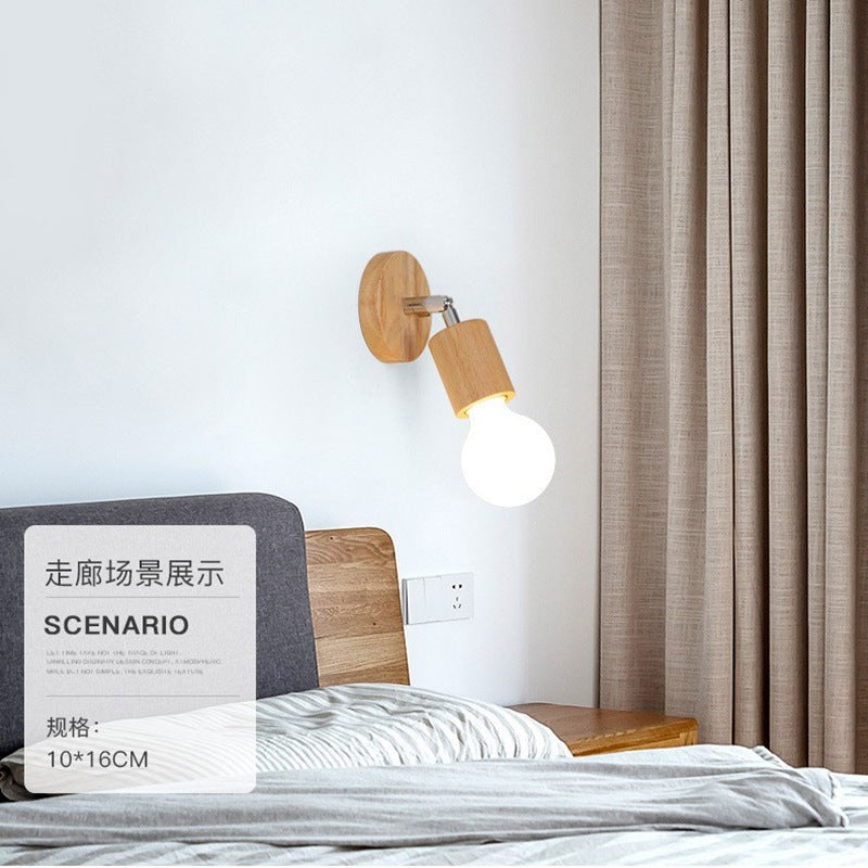 Wall lamp bedside lamp bedroom led modern simple Nordic creative American living room aisle lamp hotel wall lamp