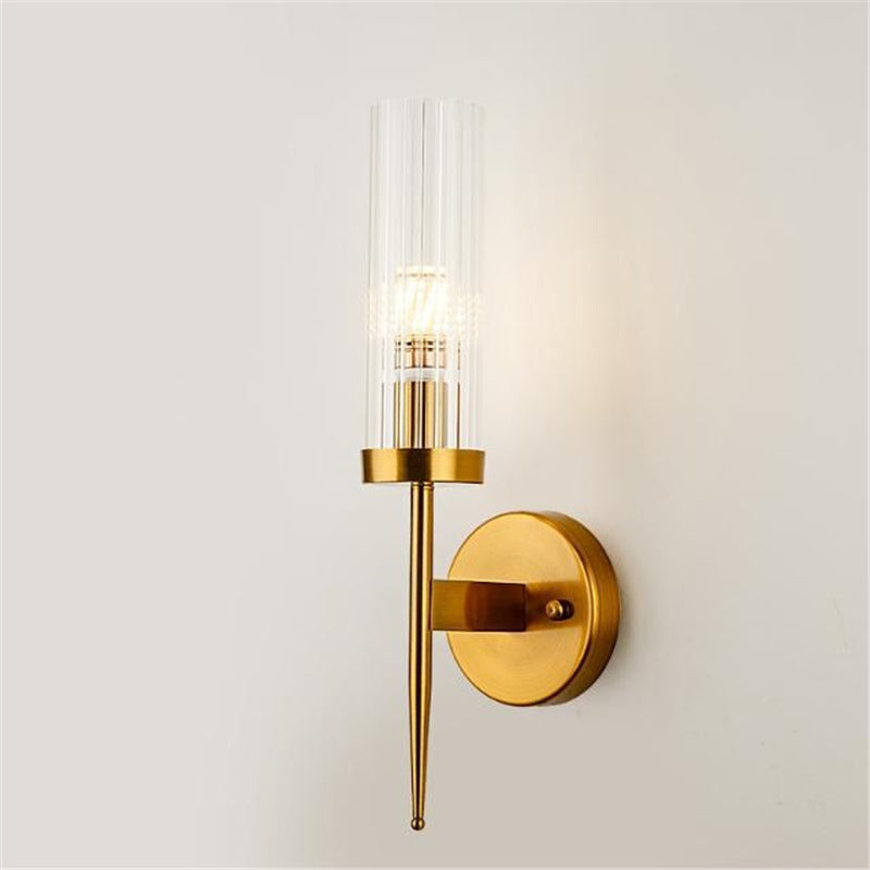 Nordic wall lamp postmodern casual creative crystal light luxury living room background wall lamp bedroom stairway aisle bedside lamp