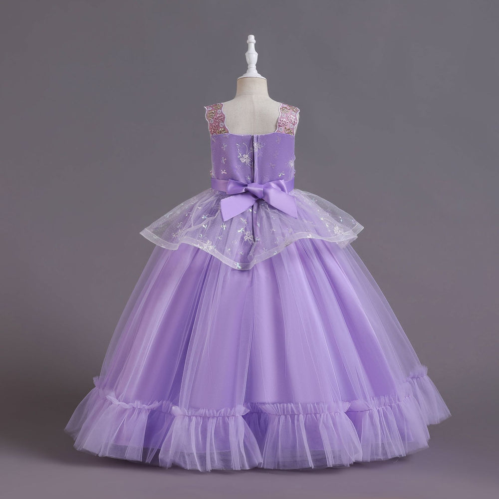 Amazon's new children's dress: patchwork princess gown for girls - high-end, stylish, perfect for hosts, performances, and evening events