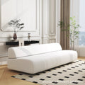 Nordic light luxury minimalist designer cat paw leather sofa, straight-row style, trendy fabric, small apartment multi-person sofa