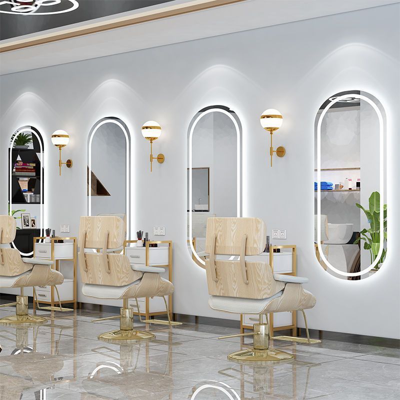Hairdressing mirror, hair salon special, hair salon mirror, popular led single-sided luminous wall-mounted smart mirror