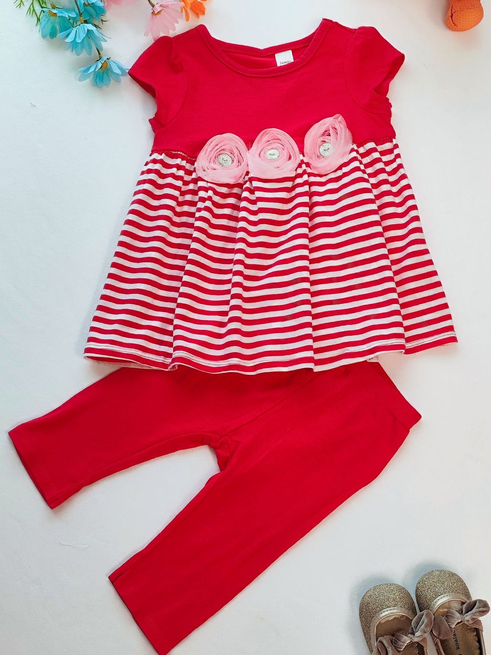 Export original order baby girl spring summer bowspure cottontops gauze skirt butt curtain pure cotton baby pants suit