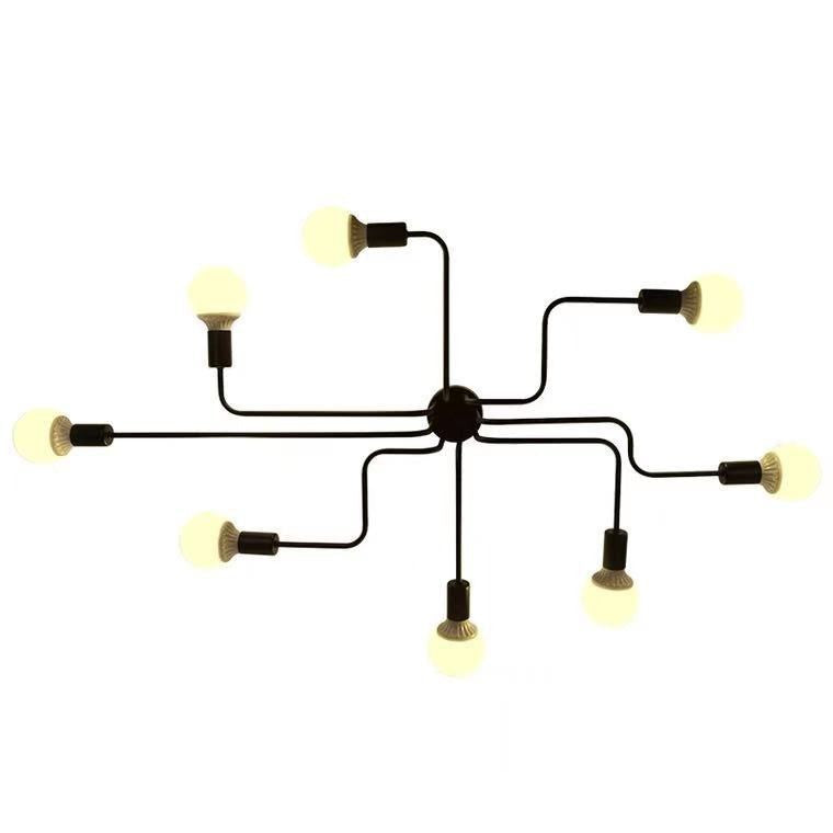 Nordic American simple modern living room wrought iron industrial wind ceiling light study bedroom dining room clothing store led light