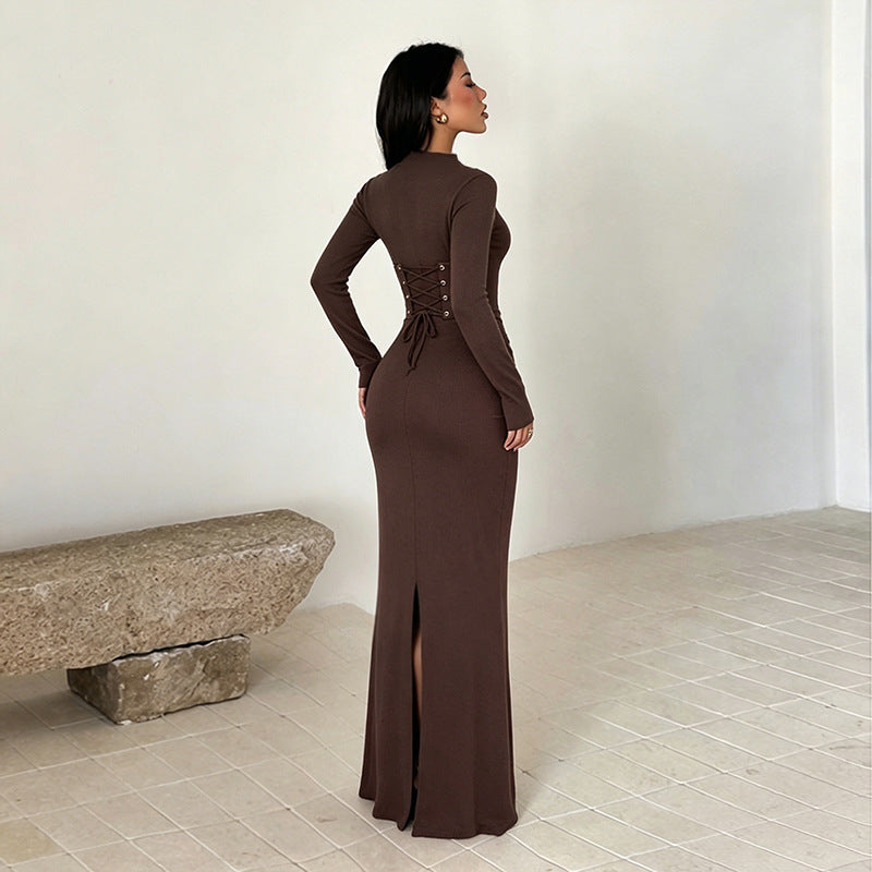 Aliexpress fashion autumnew arrivalsexyelegantturtlenecklong sleevescross-borderdresssuit for women