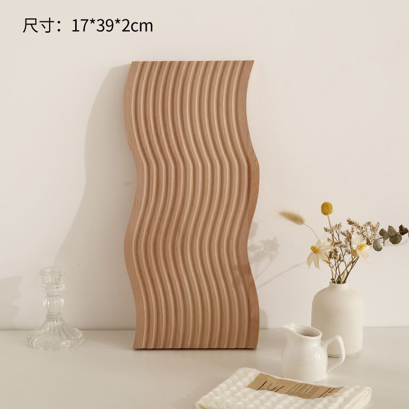Nordic irregular plate dinner plate western food plating simple solid wood tray ornament for home korean style ins style