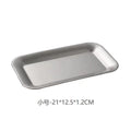 304 industrial style dessert tray outdoor snack plate camping creative retro tray dessert plate square snowflake grill