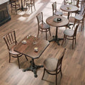 Vintage cafe table and chair set, french dessert bakery chairs, milk tea shop american rattan chairs, commercial table