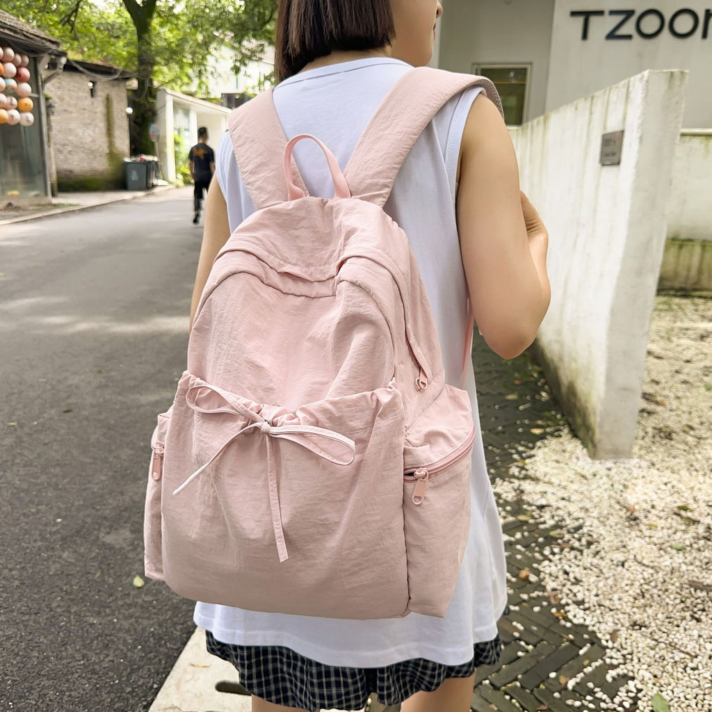 New trendy junior high school student schoolbag fashionable versatile small fresh backpack large capacity commuter travel backpack
