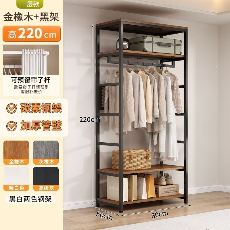 Open wardrobe for home bedroom walk-in closet shelf wardrobe floor-standing clothes rack design wardrobe rental wardrobe