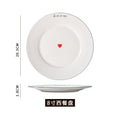 Creative nordic dinnerware western plate steak plate - instagrammable european style white ceramic popular home dinner plate