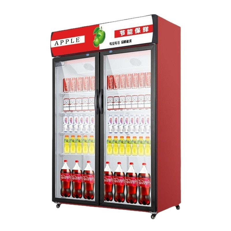 Refrigerated beverage display cabinet, commercial fresh-keeping cabinet, vertical refrigerator, single, double and three-door supermarket large-capacity freezer, beer cabinet