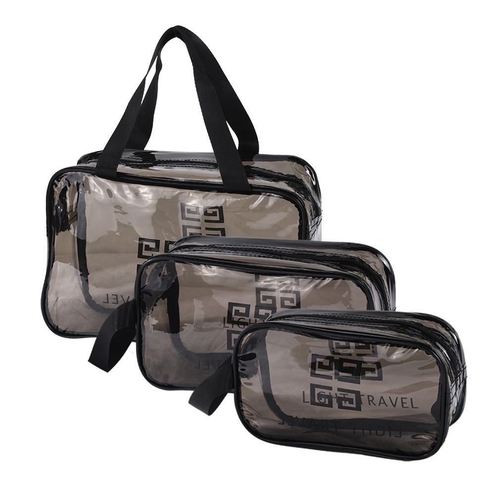 Waterproof swimming wash bag PVC tote bag Portable travel zipper storage cosmetic bag Large capacity spot