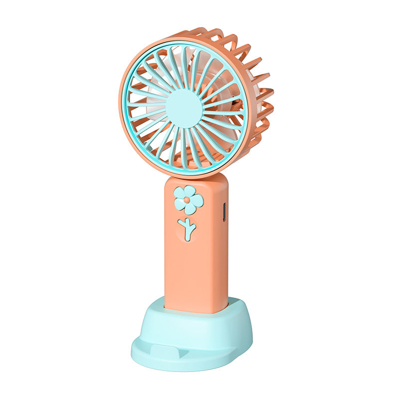 Mini handheld fan usb rechargeable outdoor mini portable student handheld portable desktop silent small fan