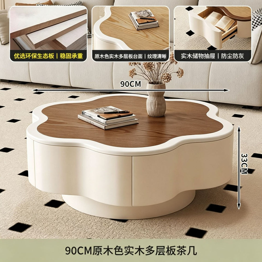New arrival flower popular coffee table classy living room for homecasual cream small apartment accessible luxury creative special-shaped combination