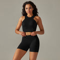 Spring/summer new seamless yoga outfit: shockproof, beautiful back, high-waisted, butt-lifting shorts set - sweat-wicking running & fitness apparel