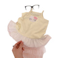 Girls' camisole dress -  new summer collection - sleeveless princess style with lace trim, cute cartoon design, and stylish camisole dress