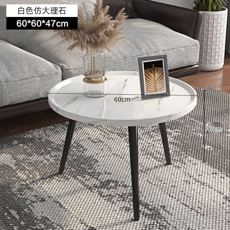 Foldable tea table coffee table minimalist modern nordic home living room round sofa side table small apartment portable table
