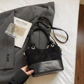 2025 new korean style handheld bucket bag women's bag retro popular chic elegant single shoulder crossbody bag