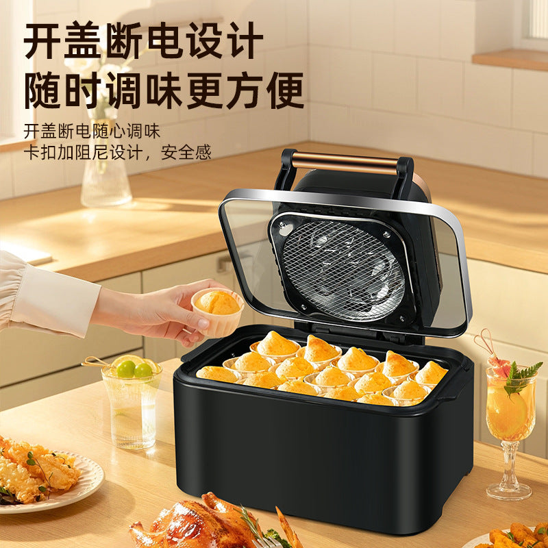 Cross-border visual household air fryer 12L large-capacity separate baking blue intelligent no-turn-over electric oven