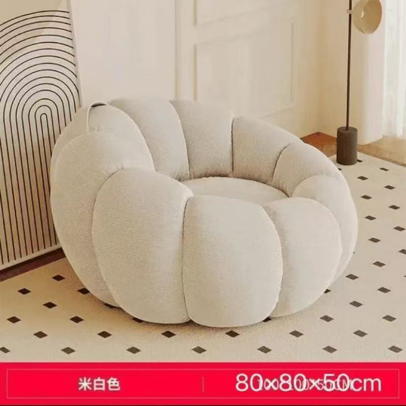 Cream lazy pumpkin tatami Internet celebrity living room small apartment rotating single sofa balcony bedroom leisure chair
