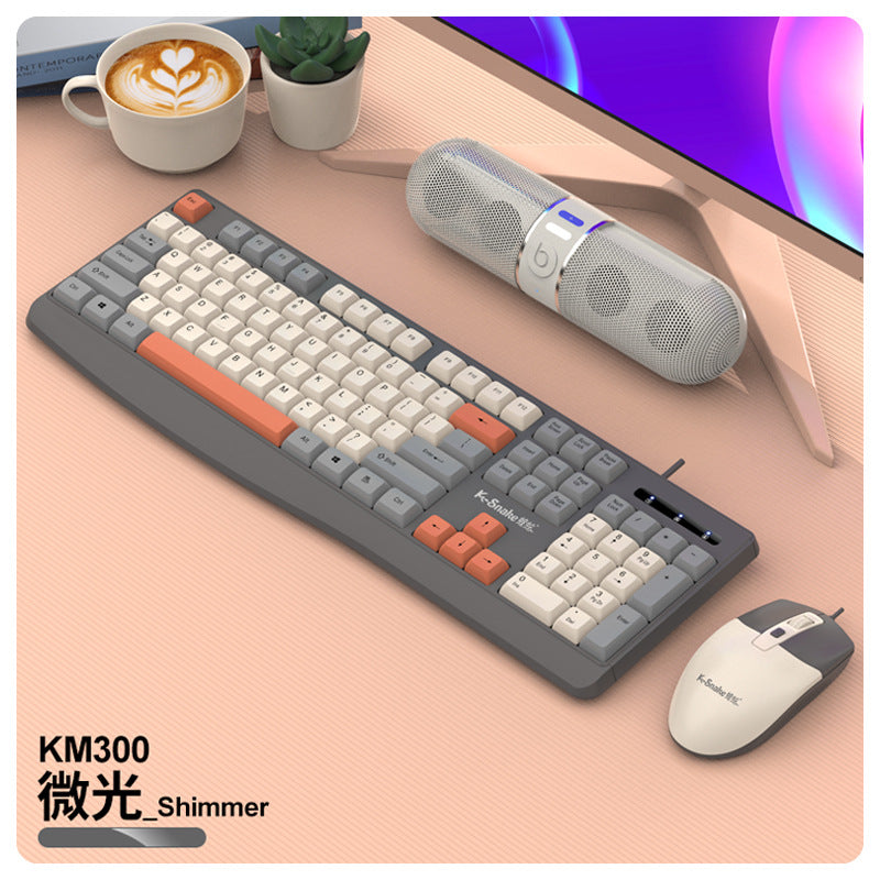 Viper km300 wired office business keyboard and mouse combo - stylish color scheme for desktop and laptop