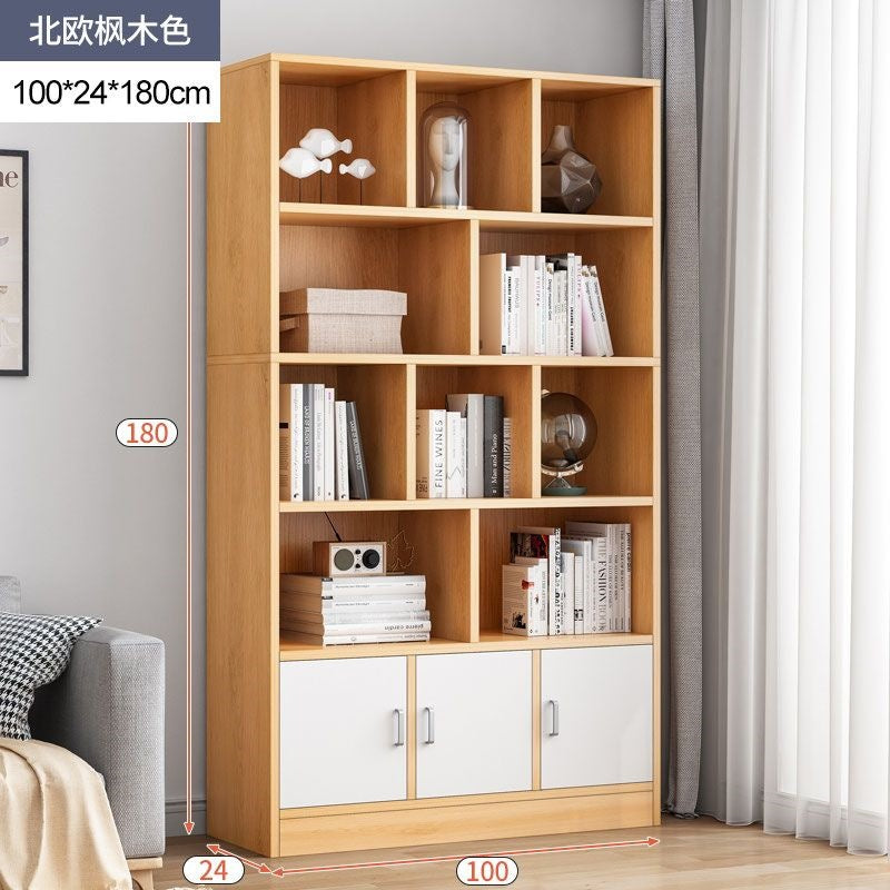 Bookshelf floor-standing storage rack living room for home wall-mounted storage cabinet storage cabinet office filing cabinet simple bookcase