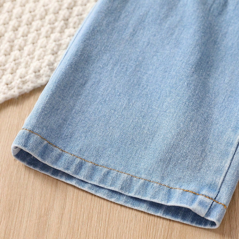 hot-selling girls' workwear denim washed pants exclusively for cross-border supply