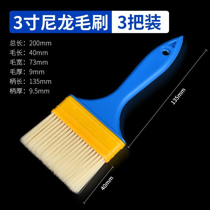 Nylon bristle paint brush, paint brush, adhesive brush, industrial implant brush, cleaning brush, dust removal brush, oil painting brush
