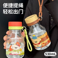Summer travel plastic water bottle - stylish straw cup, cartoon design, large capacity, outdoor plastic cup - wholesale & customization available