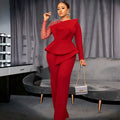 Am220928 designer patchwork beading jumpsuit slimming look banquet dress outfits for women