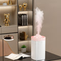 New volcano humidifier - desktop ambient light, large capacity, usb powered, silent mist maker for bedroom hydration