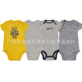 Export children's clothing baby clothes baby boy short-sleeved jumpsuit rompers boy summer clothing newborn triangle khaki