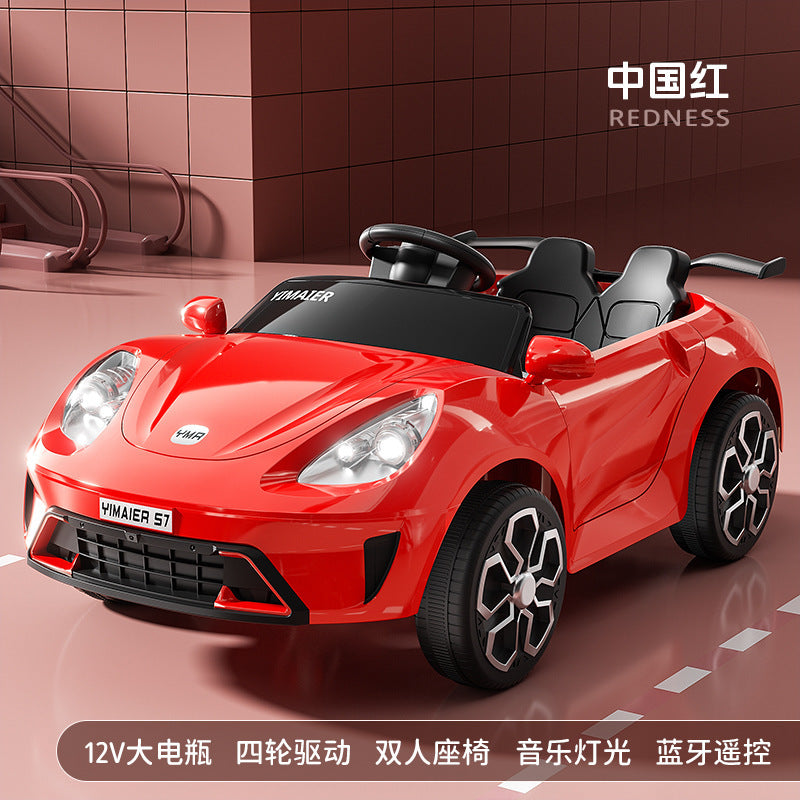 New children's electric car baby four-wheel remote control toy car boys and girls can sit electric car charging stroller