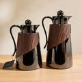Bright black 2pcs thermos kettle