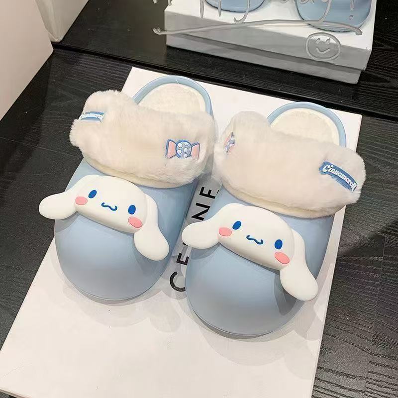 Fall and winternew arrival baotou waterproof cotton slippers with a sense of stepping on shit, thickenedheattech non-slip indoor and outdoor home stuffed women's cotton shoes
