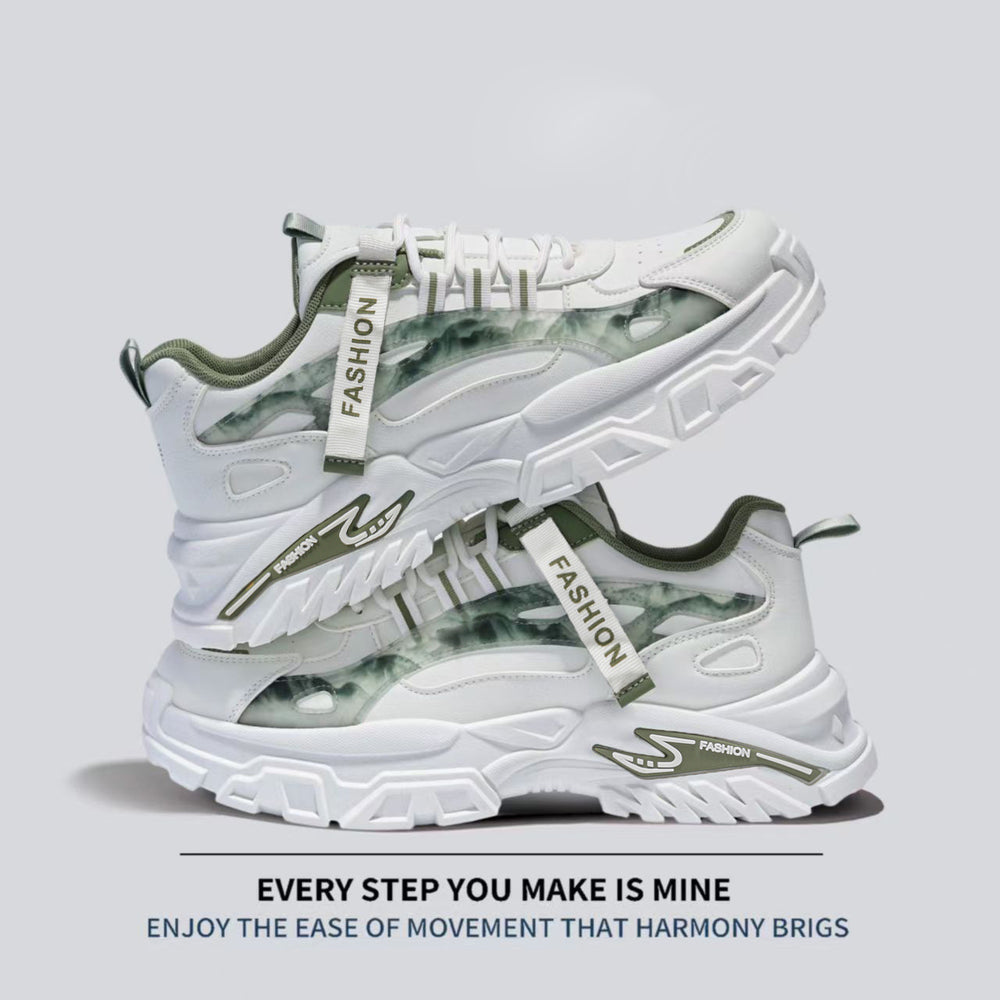 Authentic 2026 spring new arrival: stylish and breathable dad sneakers for students - versatile leather athletic shoes for work and casual wear