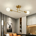 exclusive nordic light luxury double-head ceiling lamp multi-color geometric living room bedroom no main lamp export supply lamp