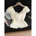 Women's new summer french chic embroidered blouse - perfect for dates, office, and everyday wear