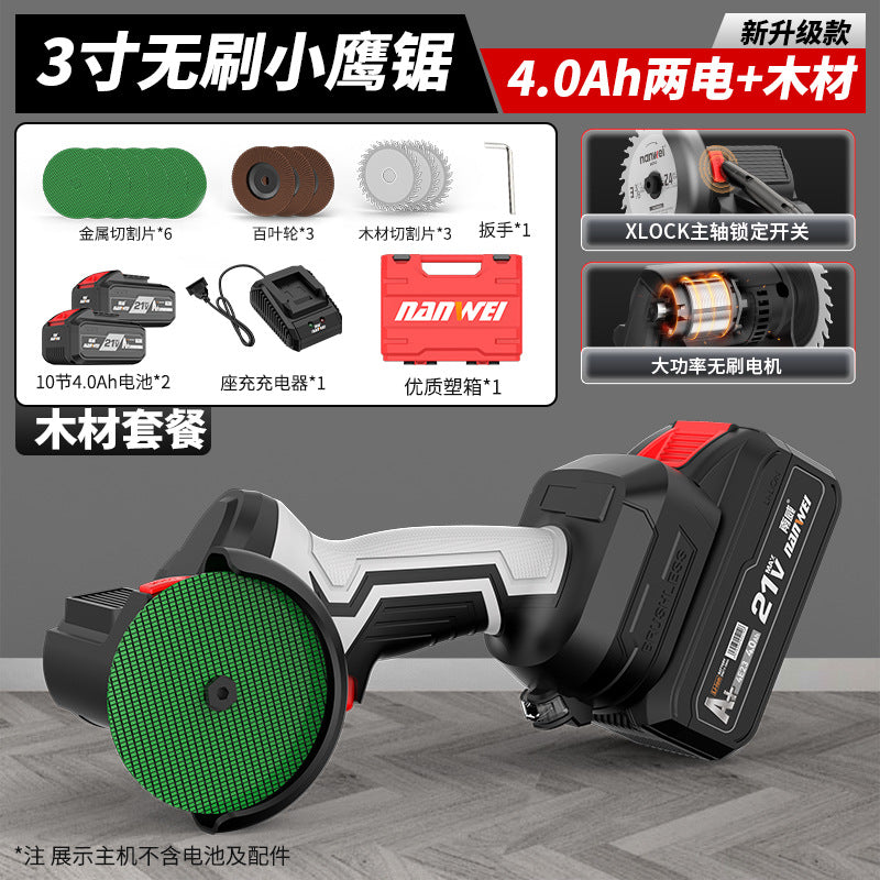 Wholesale nanwei brushless small eagle saw multi-purpose polishing and seam clearing lithium electric small mini angle grinder rechargeable cutting