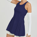 Lightweight & quick-dry badminton/tennis skirt dress - slim fit golf dress for women - figure-flattering pleated tennis skirt