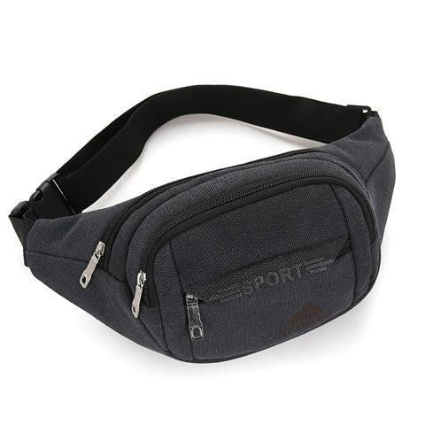 Cross-border fanny pack Men's outdoor sports Mountaineering Men's breast bag Canvas mobile phone bag Construction site work cashier messenger bag
