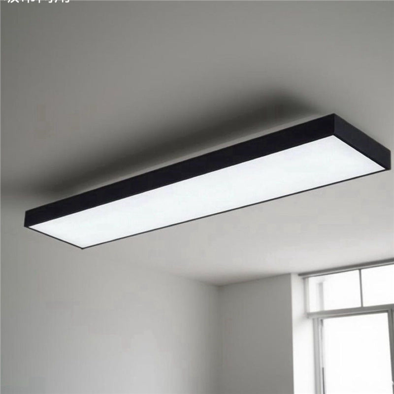 Led strip light ceiling fixture for live streaming, hair salons, gyms, supermarkets, offices, shops, and malls - rectangular pendant light