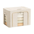 Clothes storage box organizer specially selected xinjiang genuine cotton and linen odorless steel frame strong load-bearing double window storage box