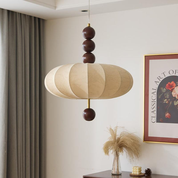 Medieval chandelier French retro study bedroom living room dining room bar light cloakroom fabric pumpkin atmosphere light