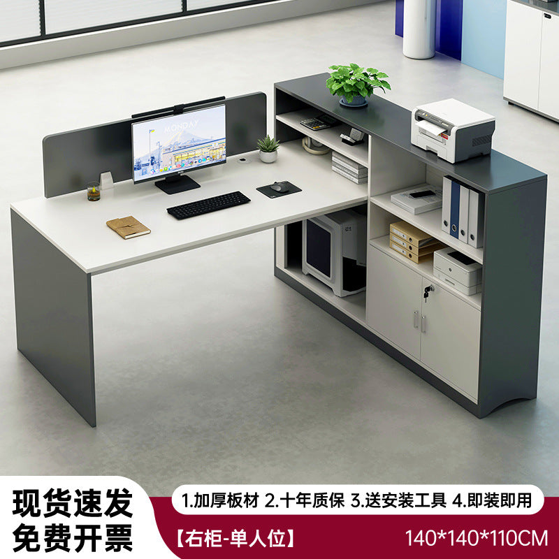 Staff desk and chair combination casual modern partition office employee slot booth screen work slot financial table