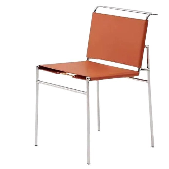 Vintage bauhaus dining chair - nordic designer style, premium home study chair, cafe upholstered backrest chair