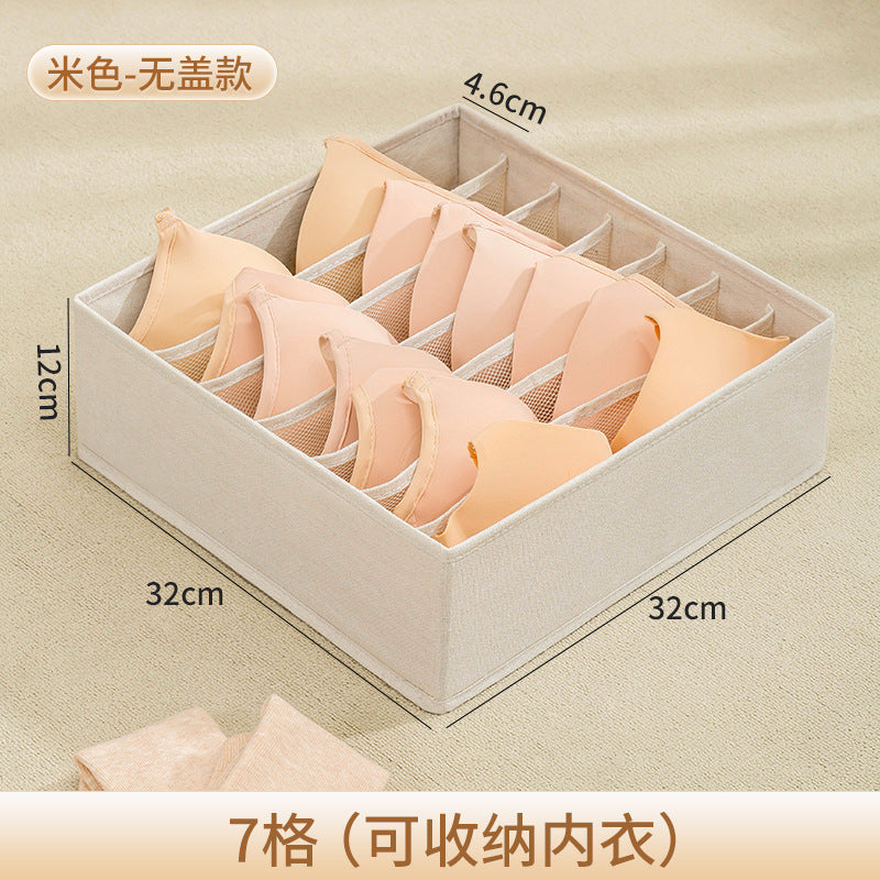 Socks storage box, underwear, underwear, bra, household box, dormitory drawer type fabric division, wardrobe finishing artifact