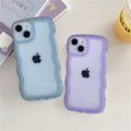 Suitable for apple 17 large wave mobile phone case iphone16ins style simple soft case xr anti-fall transparent protective cover